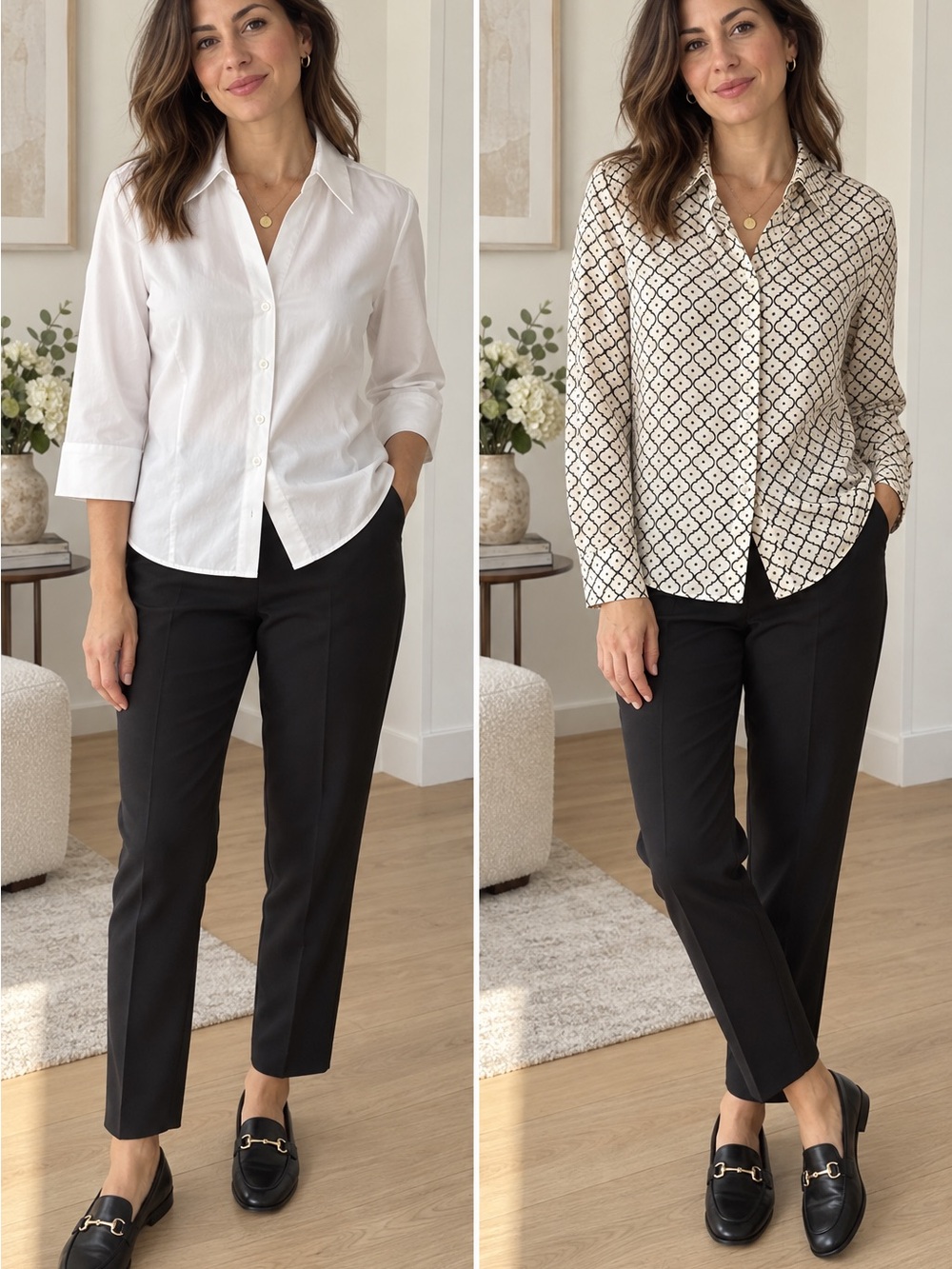 Bundle of 2 Zara Button-Down Shirts – Women’s Size M